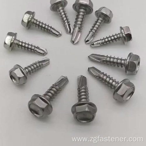 Metric Cross recessed hex head self-drilling screws